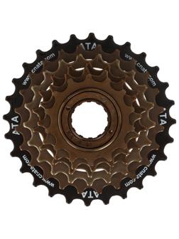 Трещотка ATA, 6 скоростей, 14-28T, цвет чёрно-коричневый