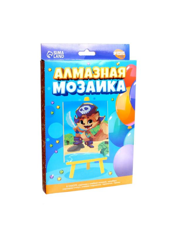 Алмазная мозаика с частичным заполнением «Лис-пират» 15х21см