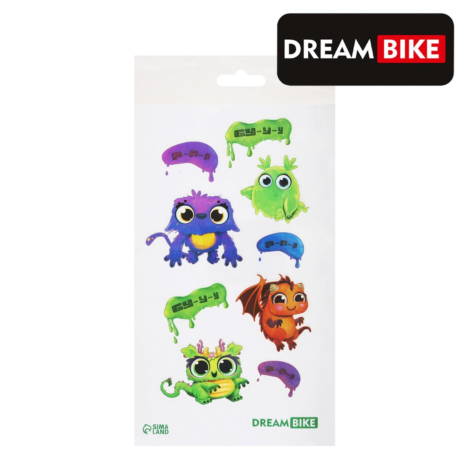 Наклейки светящиеся на велосипед «Монстрики», Dream Bike