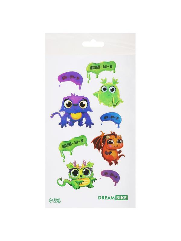 Наклейки светящиеся на велосипед «Монстрики», Dream Bike