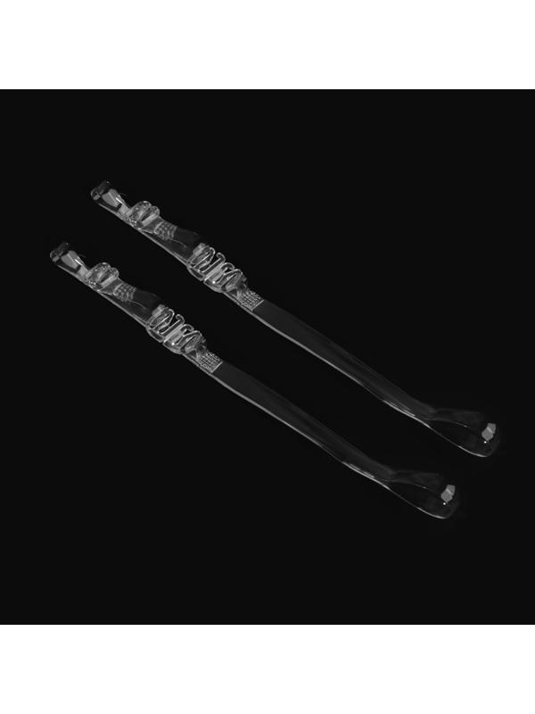 Бретели силиконовые, фурнитура пластик, 0,5 см, 37 см, пара, цвет прозрачный