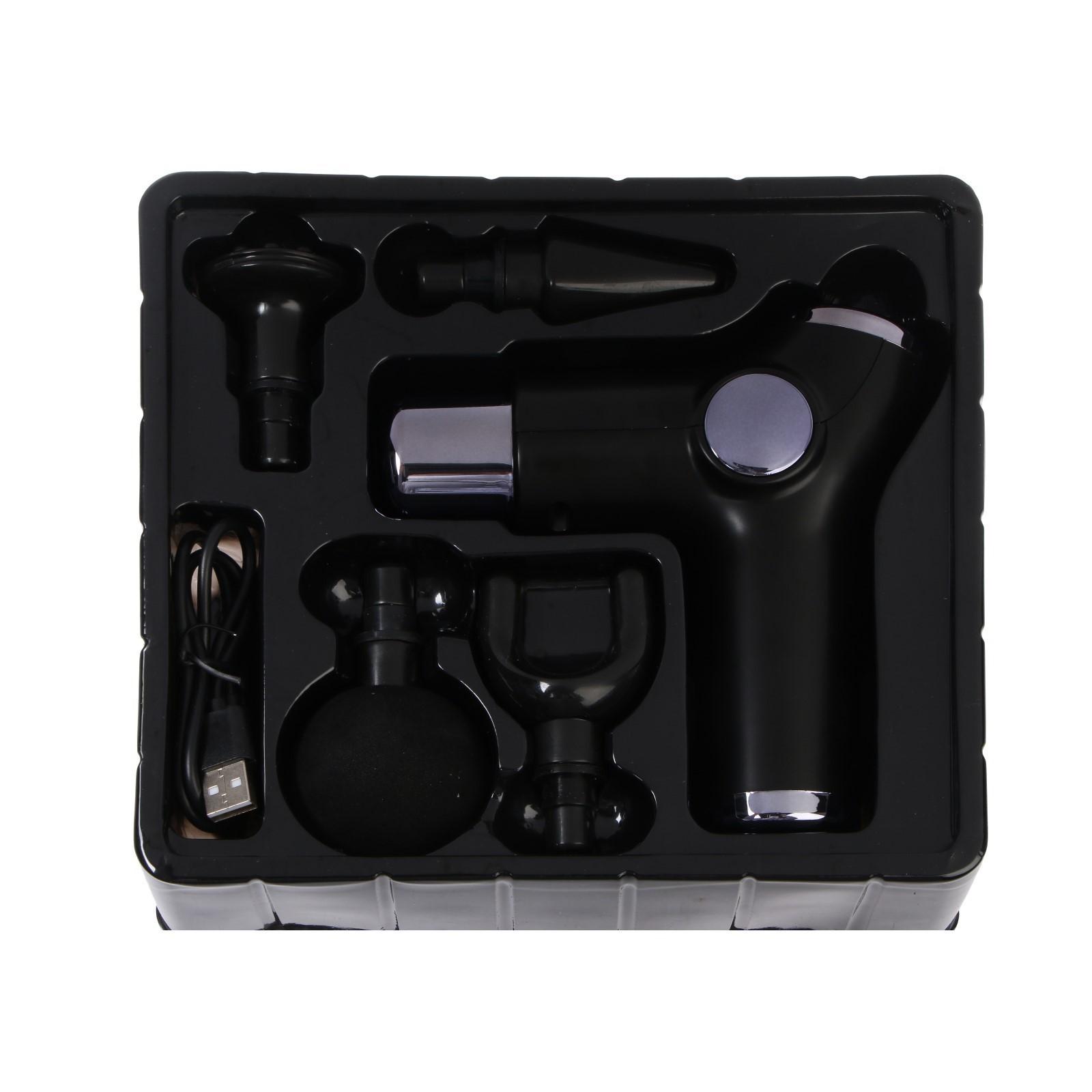 Массажёр для тела Windigo LEM-02, перкуссионный, 4 насадки, 6 режимов, 1800-3200 об/мин