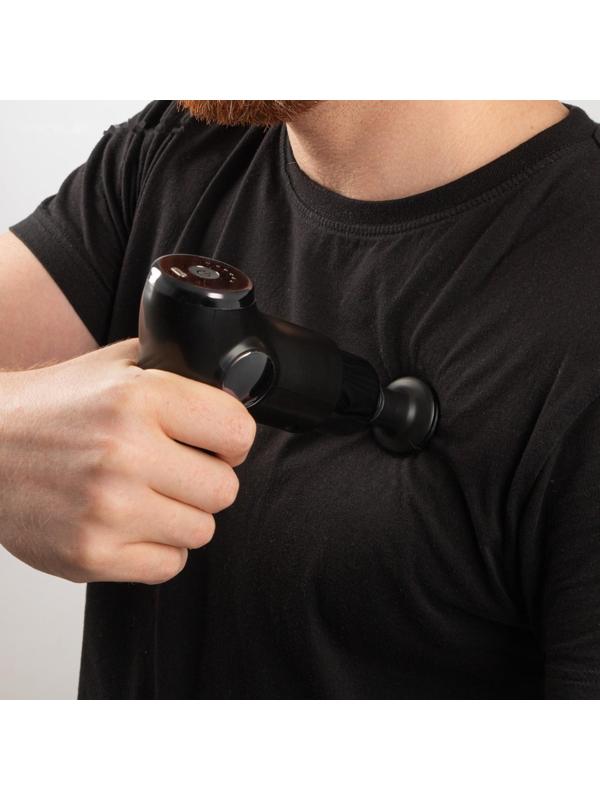 Массажёр для тела Windigo LEM-02, перкуссионный, 4 насадки, 6 режимов, 1800-3200 об/мин