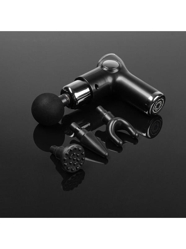 Массажёр для тела Windigo LEM-02, перкуссионный, 4 насадки, 6 режимов, 1800-3200 об/мин