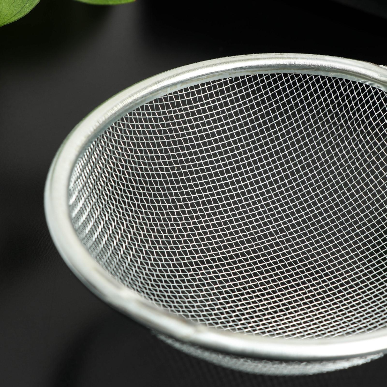 Сито с ручкой Доляна «Хозяюшка», d=10 см, цвет зелёный