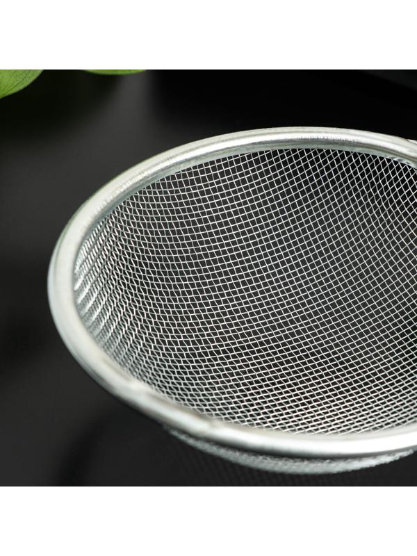 Сито с ручкой Доляна «Хозяюшка», d=10 см, цвет зелёный