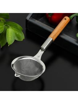 Сито с ручкой Доляна «Валдай», d=8,8 см, нержавеющая сталь