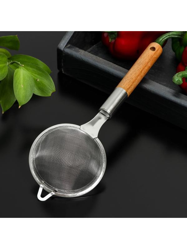 Сито с ручкой Доляна «Валдай», d=8,8 см, нержавеющая сталь