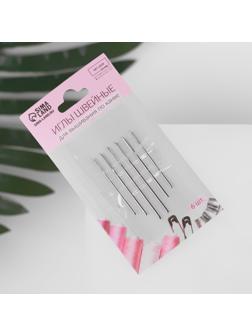 Иглы для вышивания по канве, d = 0,76/0,94/1,05 мм, 3,7 - 4,6 см, 6 шт