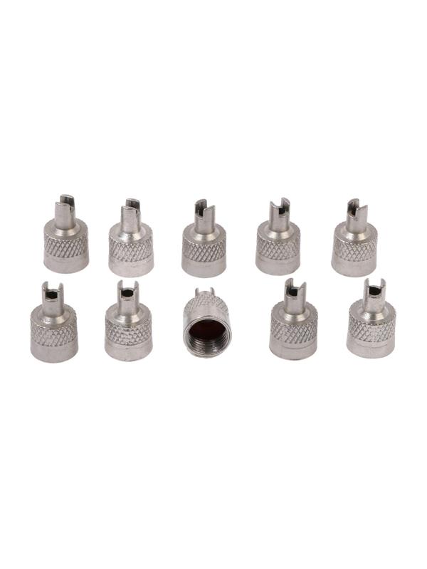 Колпачок на вентиль TORSO, с ключом, хром, набор 10 шт