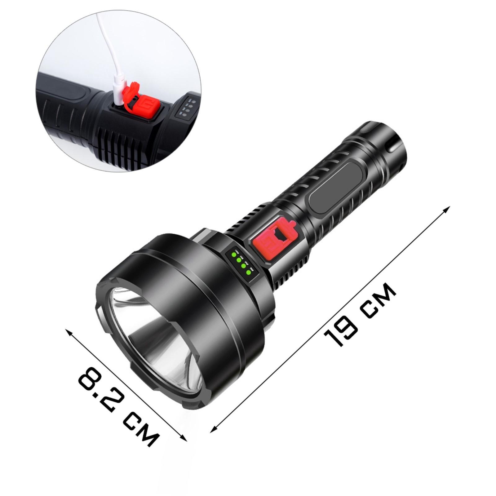 Фонарь ручной аккумуляторный, 5 Вт, 1200 мАч, АКБ 18650, 19 х 8.2 см, USB