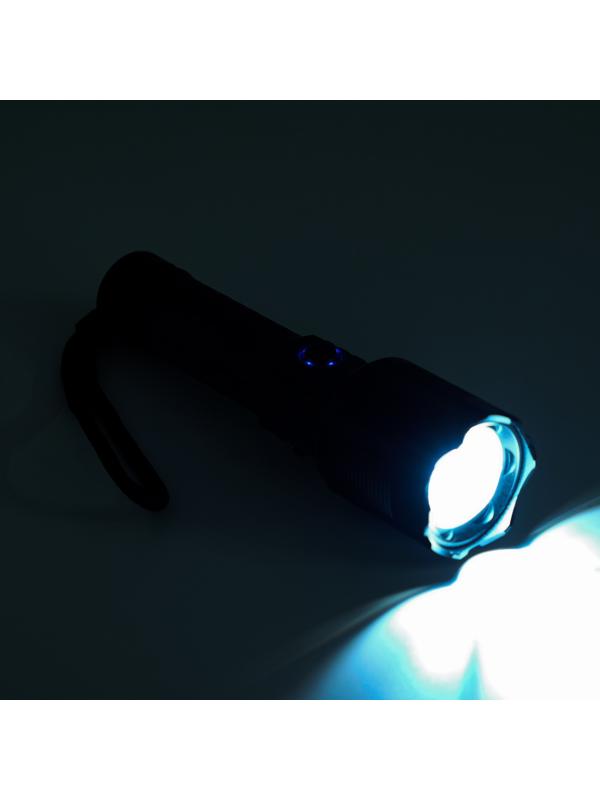 Фонарь ручной 1500 лм, 3000 мАч, P50, 3 режима, индикатор заряда, сенсор, zoom, type-с