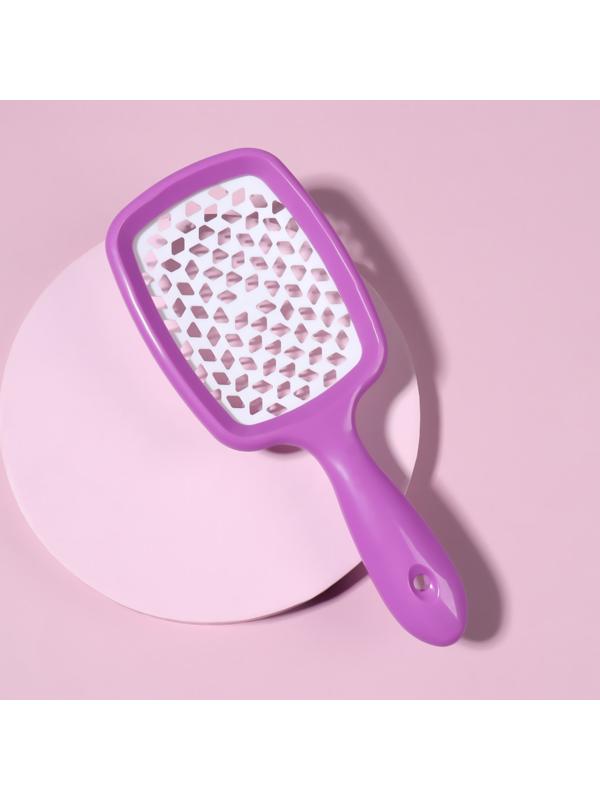 Расчёска массажная, широкая, вентилируемая, 8,3 × 20 см, цвет МИКС