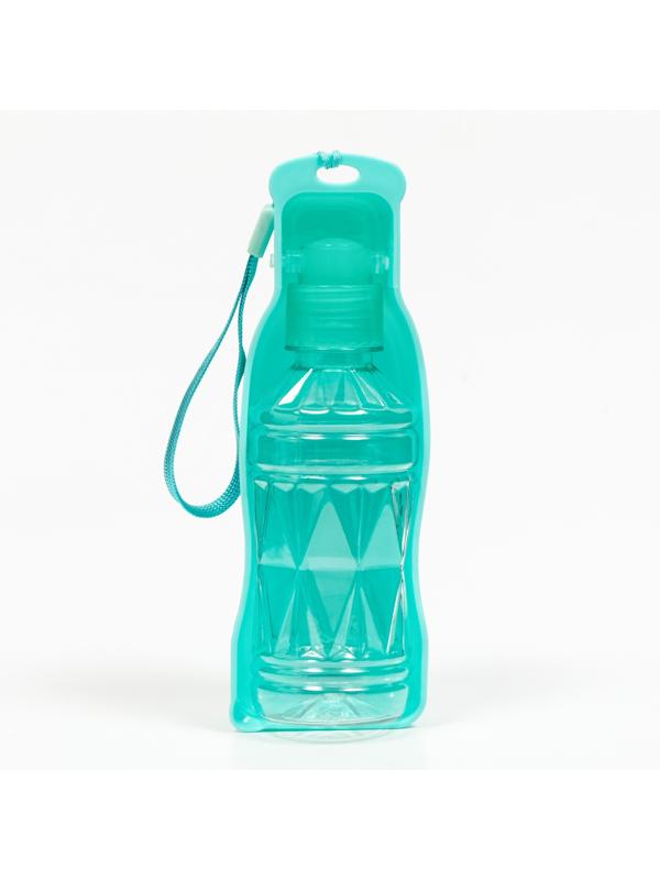 Автопоилка прогулочная с фигурной бутылочкой, 250 мл, бирюзовая