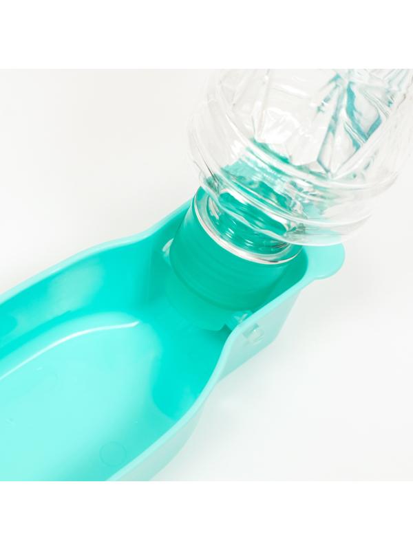 Автопоилка прогулочная с фигурной бутылочкой, 250 мл, бирюзовая