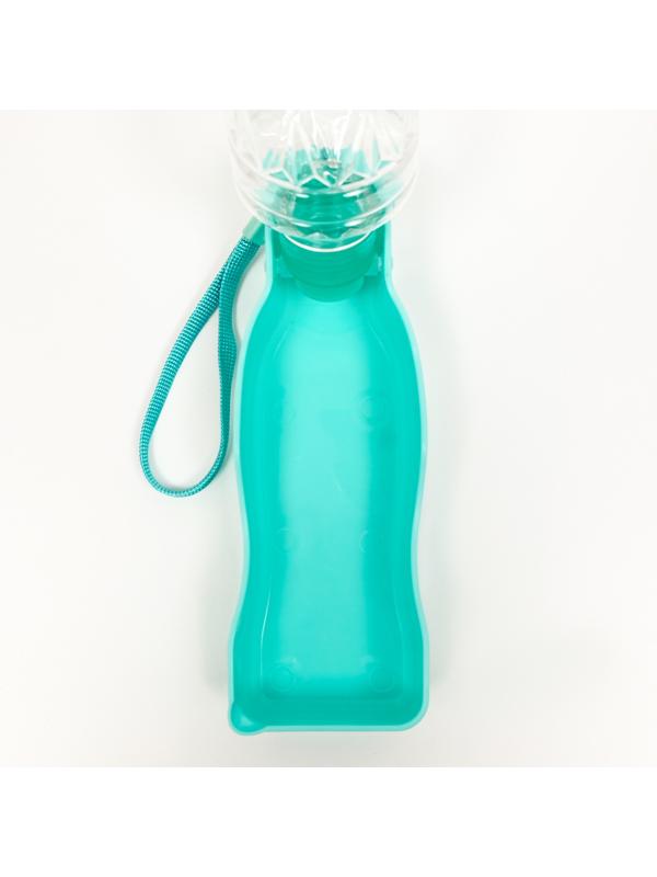 Автопоилка прогулочная с фигурной бутылочкой, 250 мл, бирюзовая