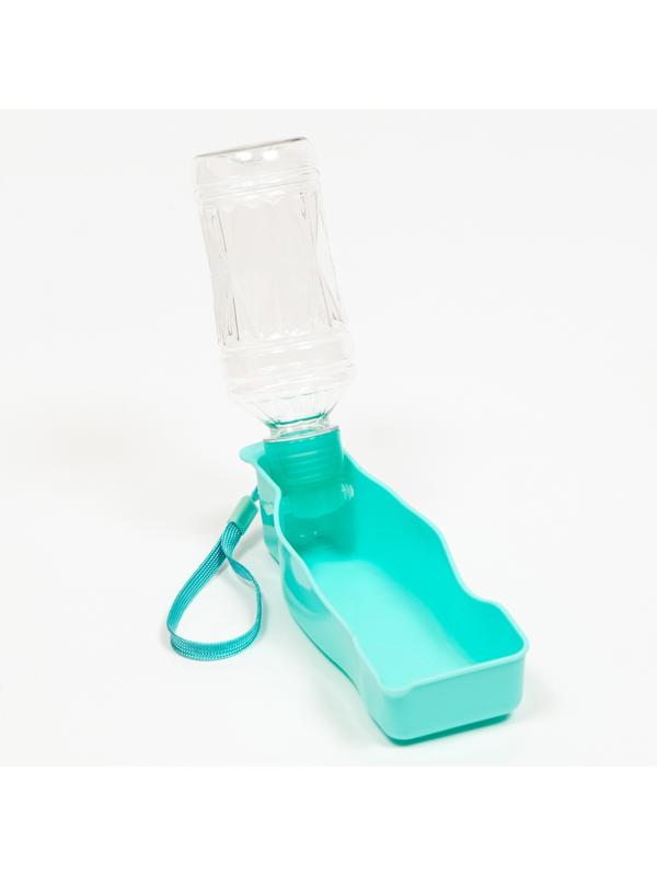 Автопоилка прогулочная с фигурной бутылочкой, 250 мл, бирюзовая