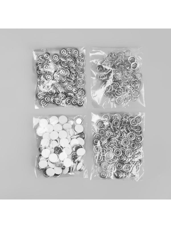 Кнопки рубашечные, закрытые, d = 9,5 мм, цвет белый