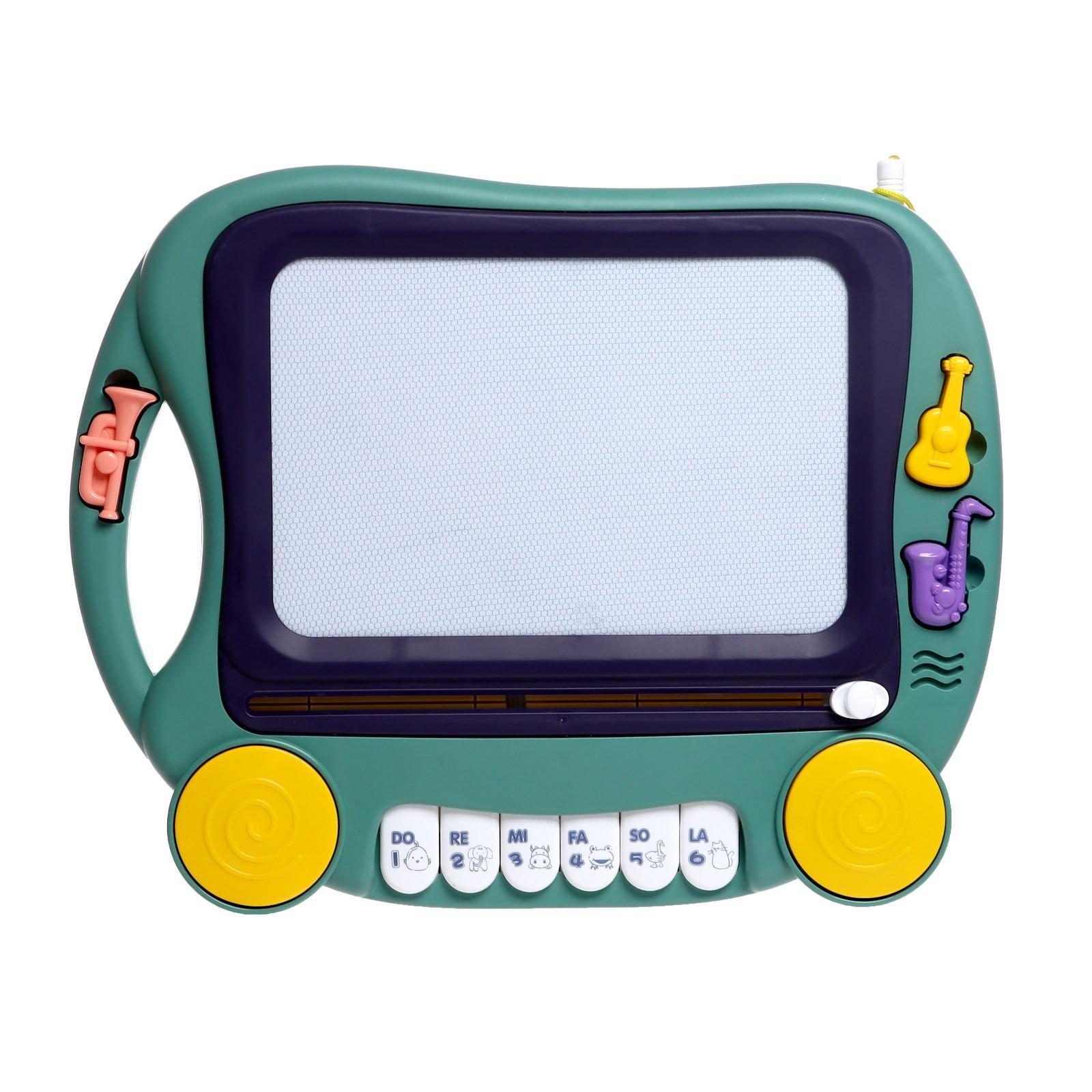 Развивающий столик «Рисуй под музыку», световые и звуковые эффекты, цвет зелёный