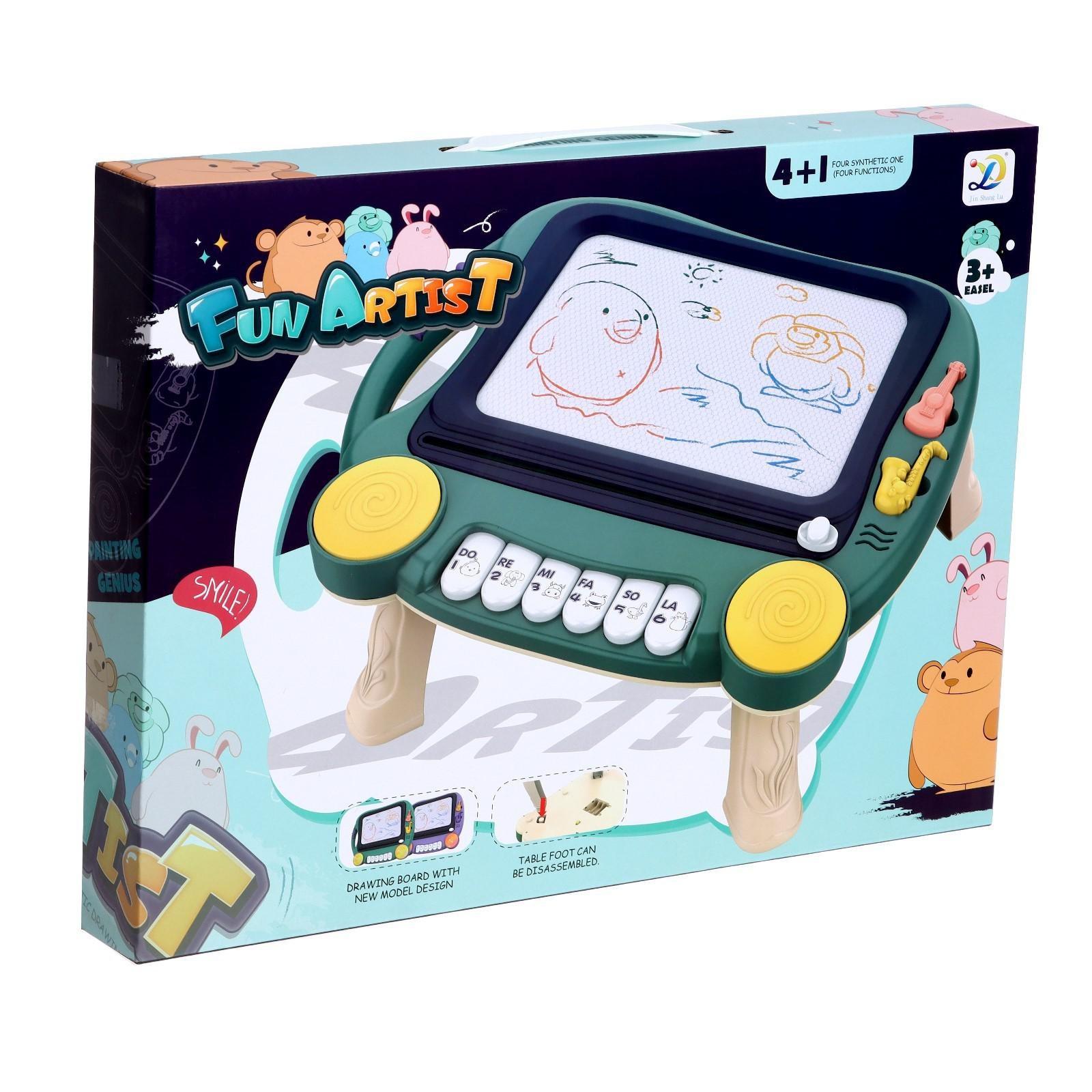 Развивающий столик «Рисуй под музыку», световые и звуковые эффекты, цвет зелёный