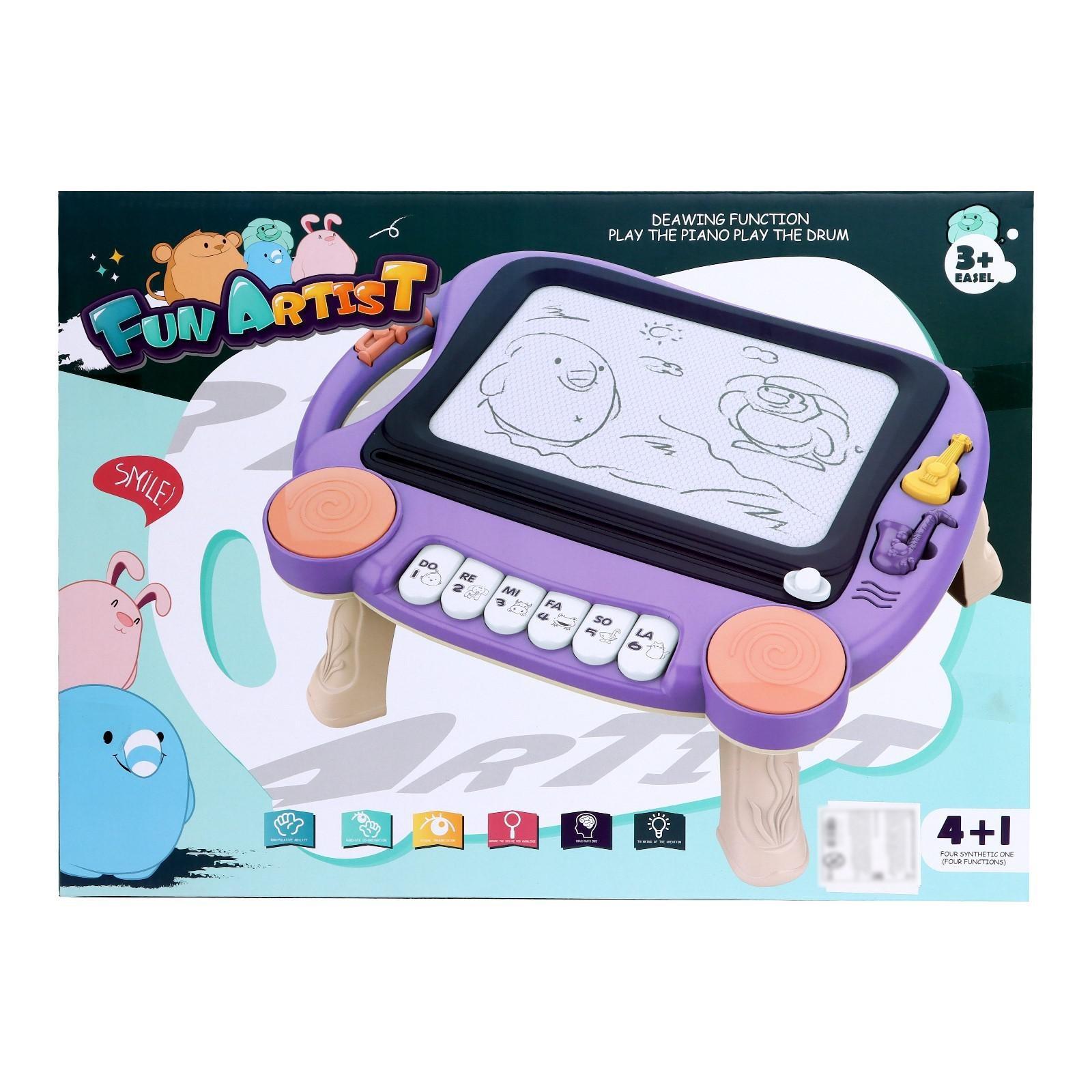 Развивающий столик «Рисуй под музыку», световые и звуковые эффекты, цвет зелёный