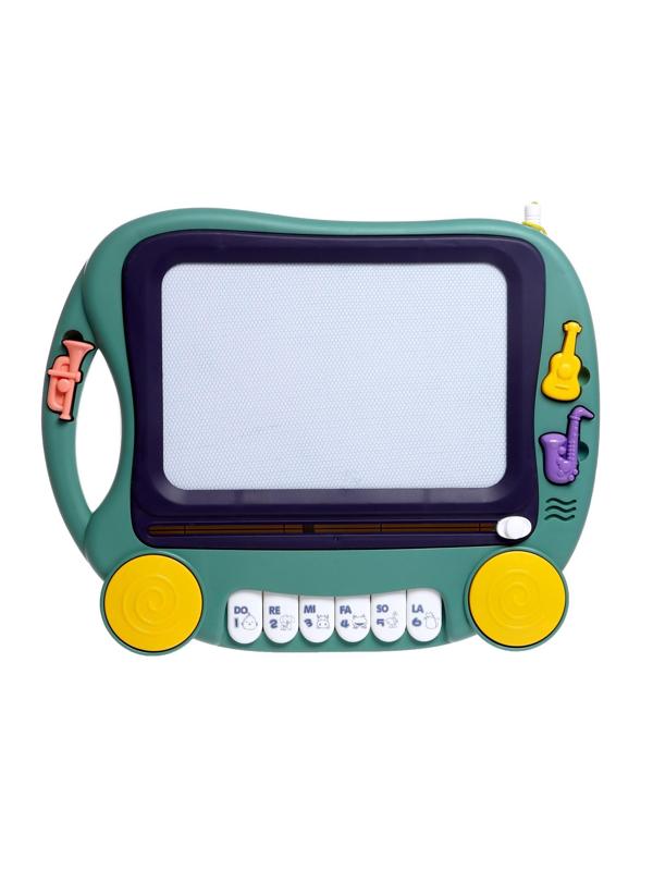 Развивающий столик «Рисуй под музыку», световые и звуковые эффекты, цвет зелёный