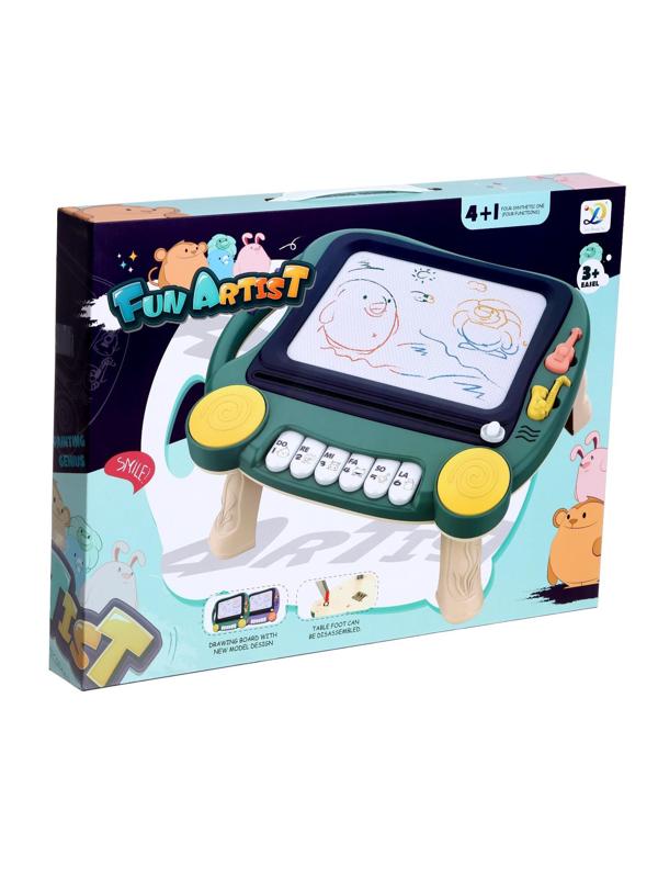 Развивающий столик «Рисуй под музыку», световые и звуковые эффекты, цвет зелёный