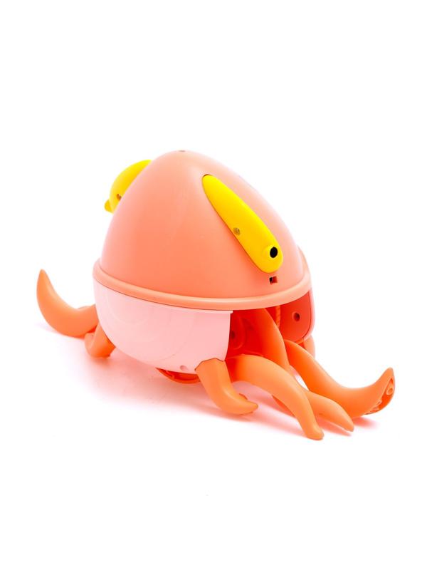 Каталка музыкальная «Осьминог», свет, звук, цвет оранжевый