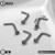 Пирсинг в нос (нострил) прямоугольный, набор 5шт, L=7мм, цвет белый в серебре