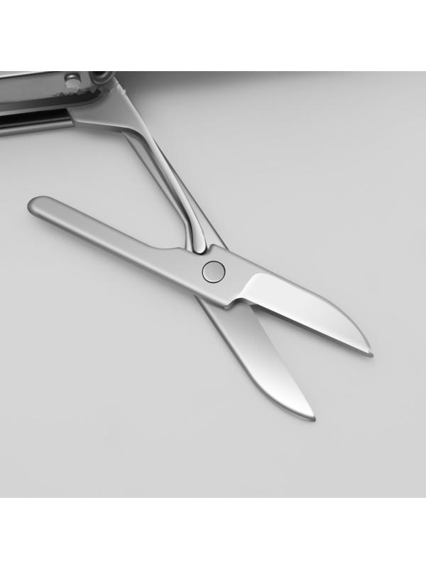 Кусачки-книпсер маникюрные, 4 в 1, многофункциональные, 6 см, цвет серебристый