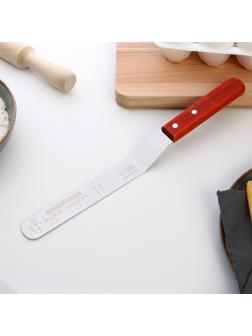 Лопатка кондитерская с деревянной ручкой «Пусть жизнь будет сладкой», 31.5 см х 3 см