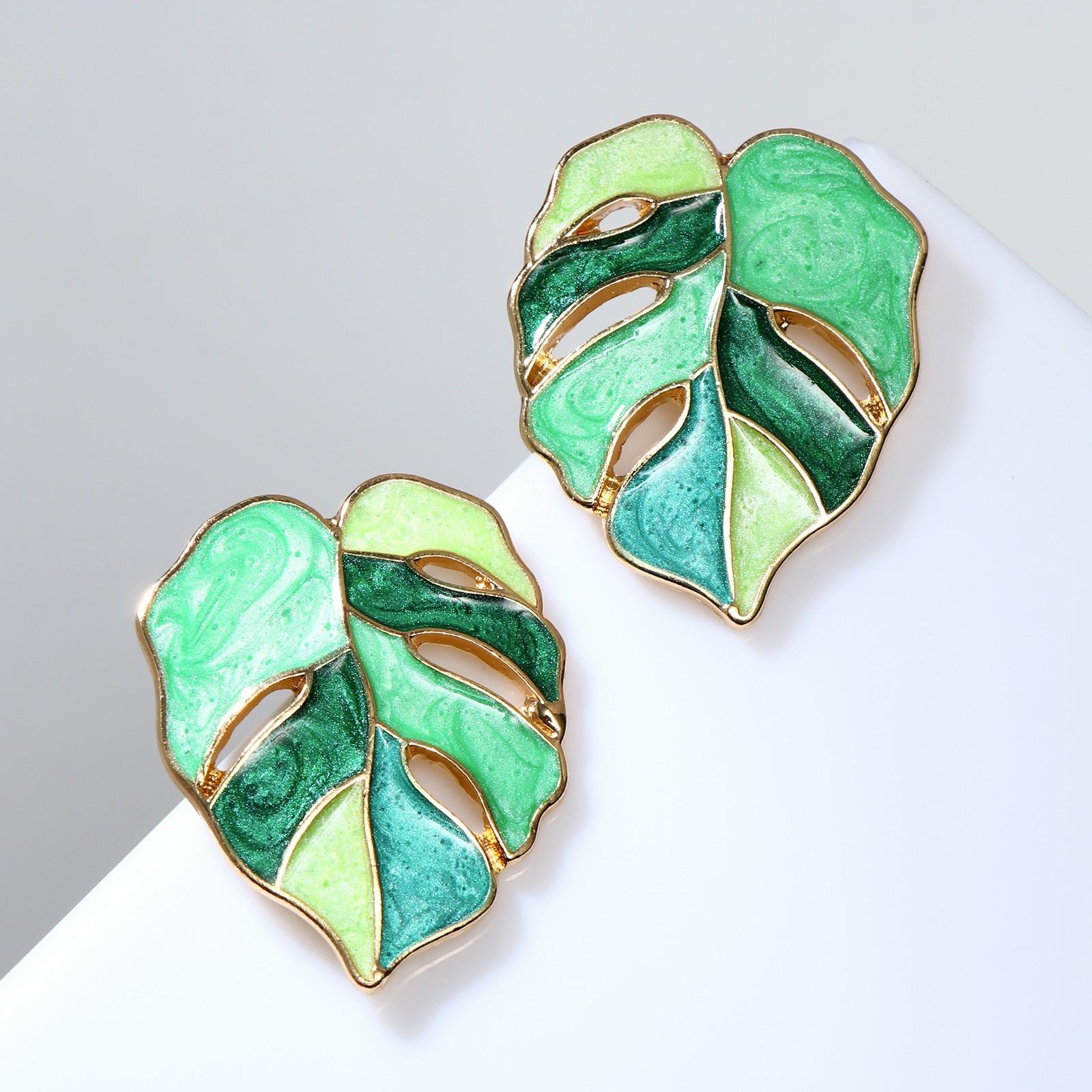 Серьги эмаль 