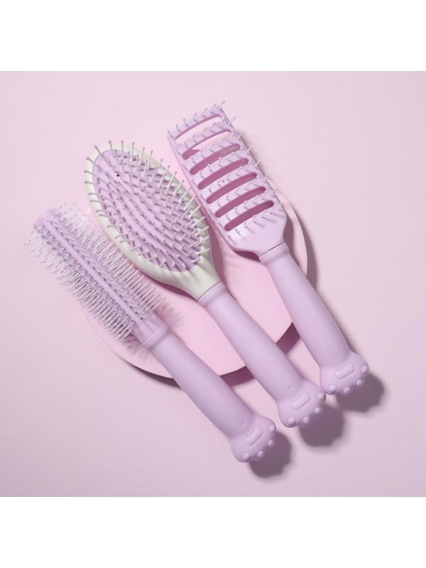 Набор расчёсок, 3 предмета, цвет МИКС