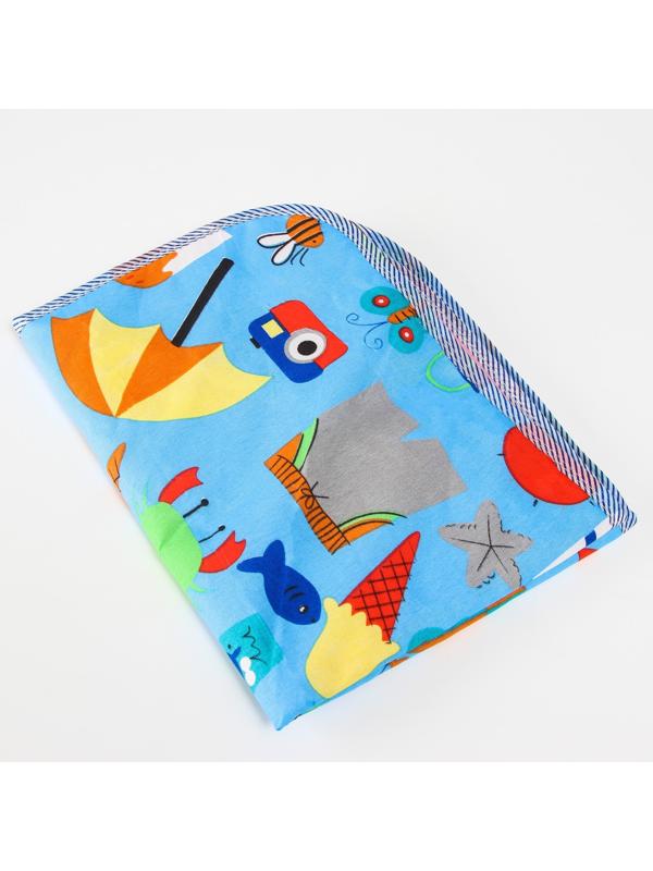 Пеленка на непромокаемой основе, 50х65 см., голубой МИКС