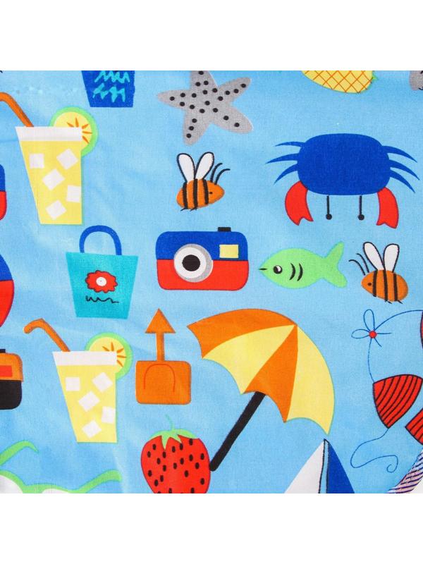 Пеленка на непромокаемой основе, 50х65 см., голубой МИКС