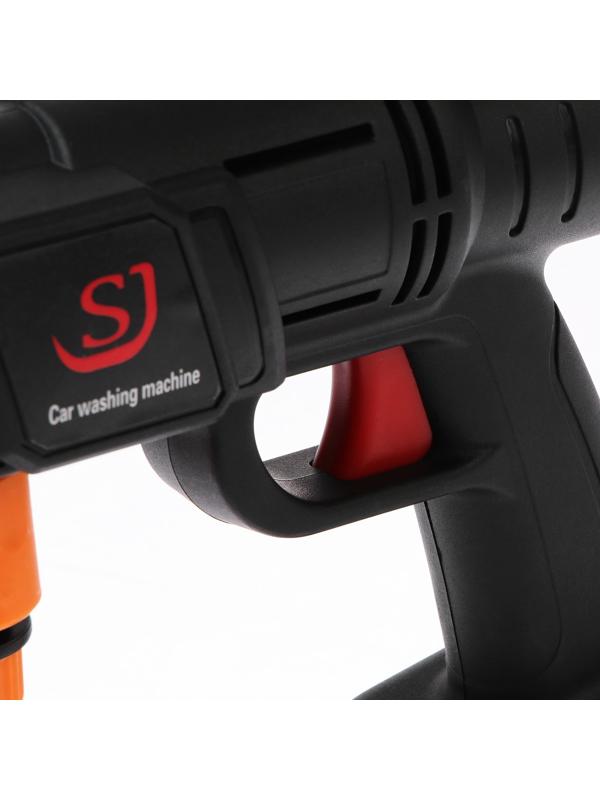 Минимойка автомобильная, беспроводная, 18 В, 5000 mAh, 30 бар, шланг 5 м