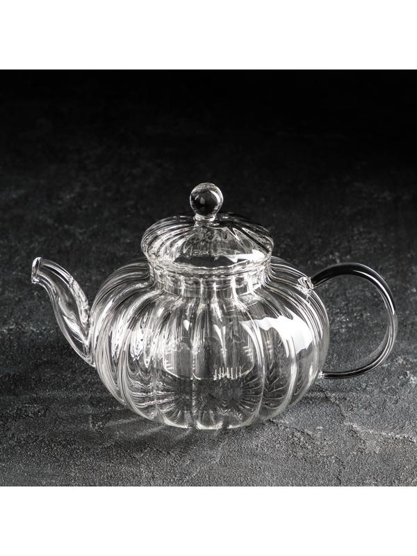 Чайник заварочный со стеклянной крышкой и ситом «Диана», 800 мл