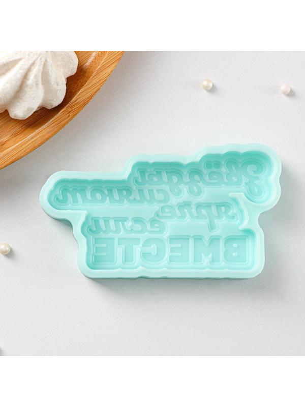 Силиконовая форма «Звёзды сияют ярче, если вместе», 10×5,2×1 см, цвет бирюзовый