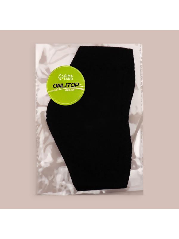 Турмалиновая накладка на шею, 5 магнитов, на липучке, цвет чёрный