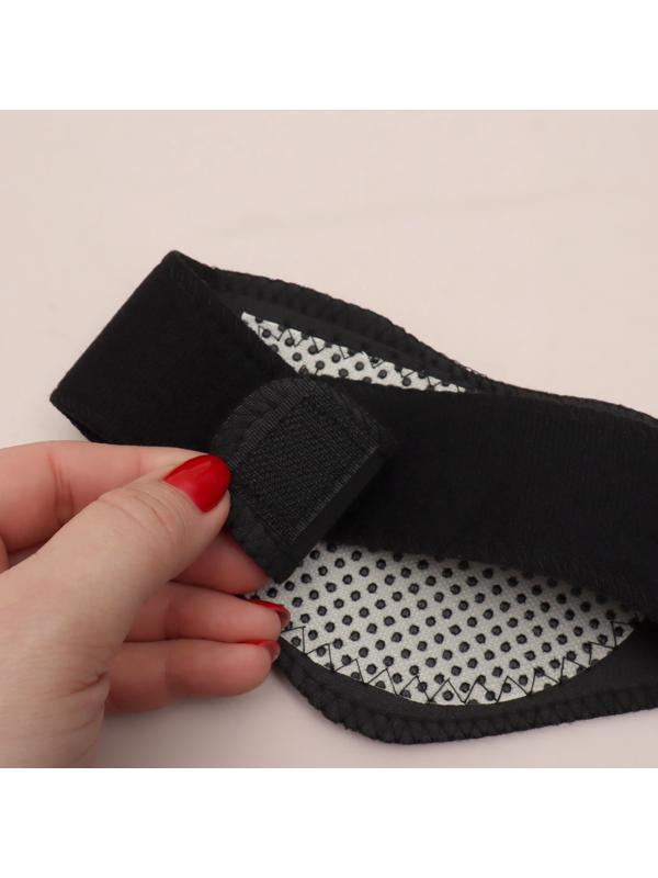 Турмалиновая накладка на шею, 5 магнитов, на липучке, цвет чёрный