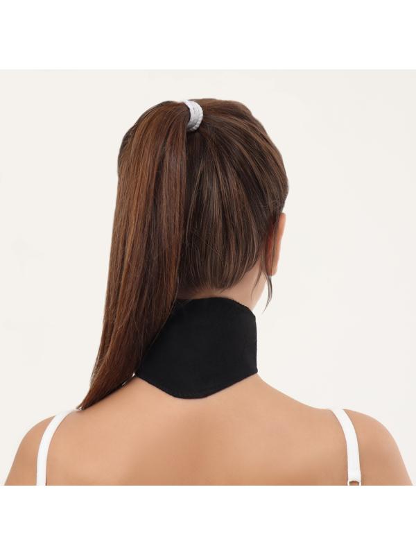 Турмалиновая накладка на шею, 5 магнитов, на липучке, цвет чёрный