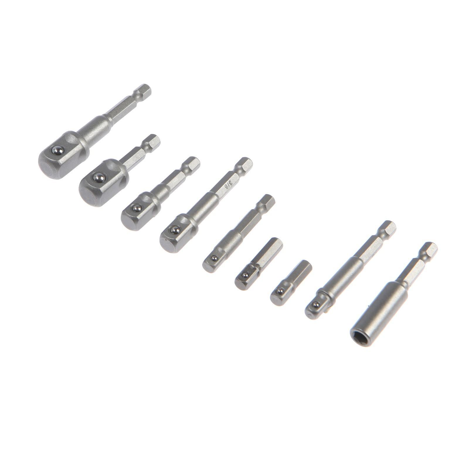 Набор адаптеров для бит и торцевых головок ТУНДРА, 1/4