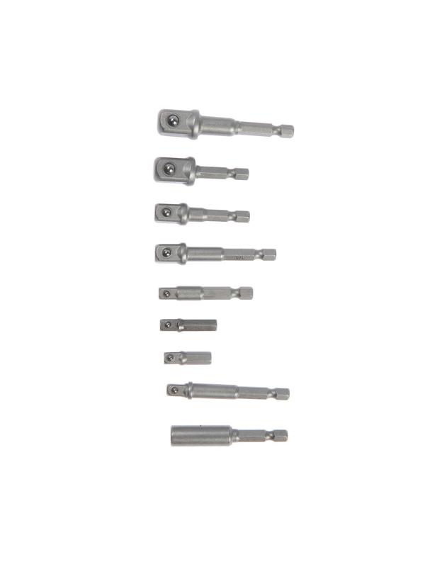 Набор адаптеров для бит и торцевых головок ТУНДРА, 1/4