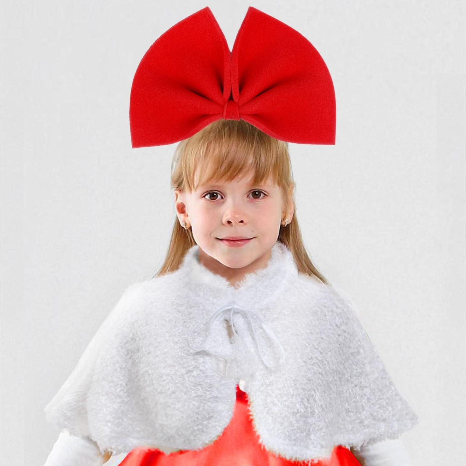 Бант на ободке, поролон, 25 х 20 см, цвет красный