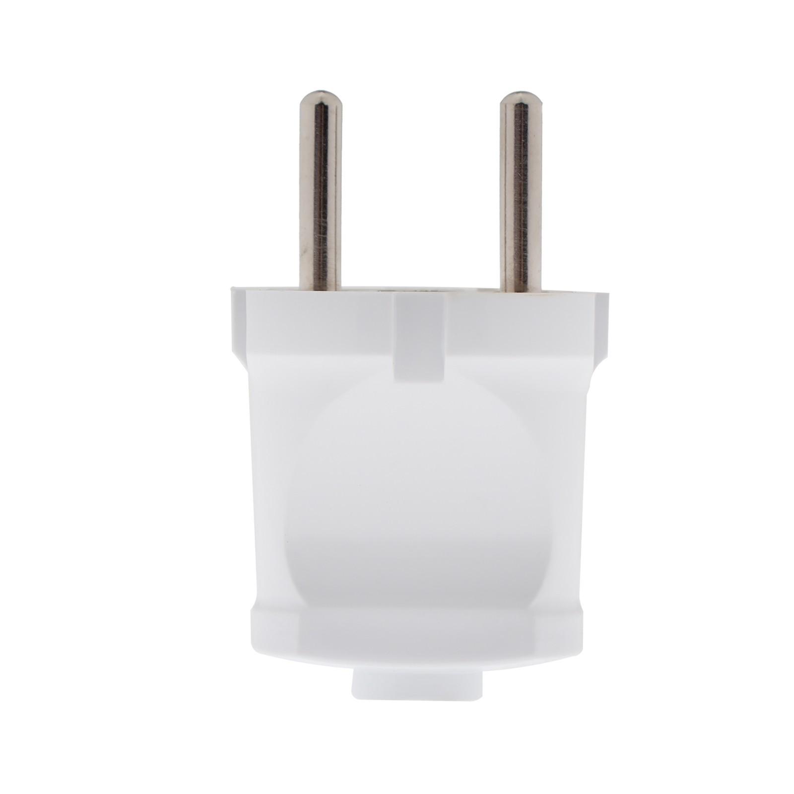 Вилка прямая, 10 А, 250 В, без з/к, белая