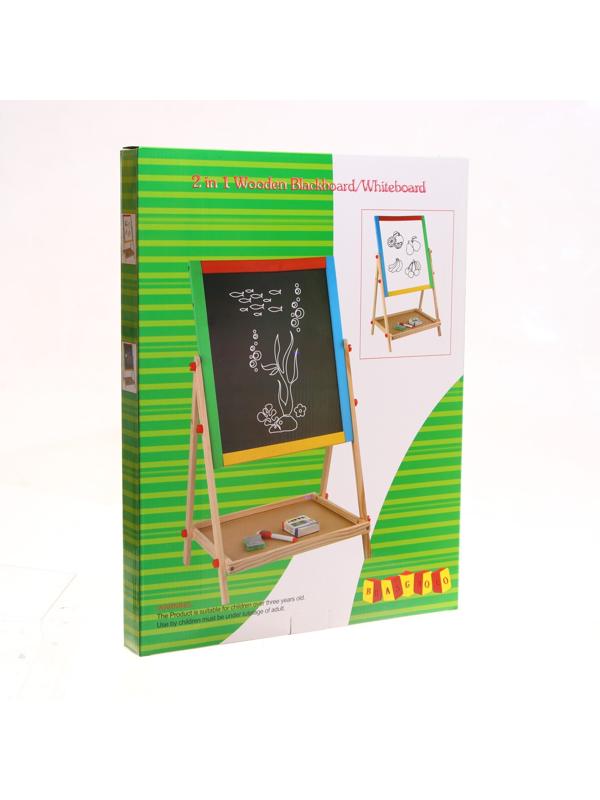 Детский двухсторонний мольберт «Премиум» в собр. Виде — 65 × 38,5 × 35 см; рабоч. пов. — 35 × 40 см