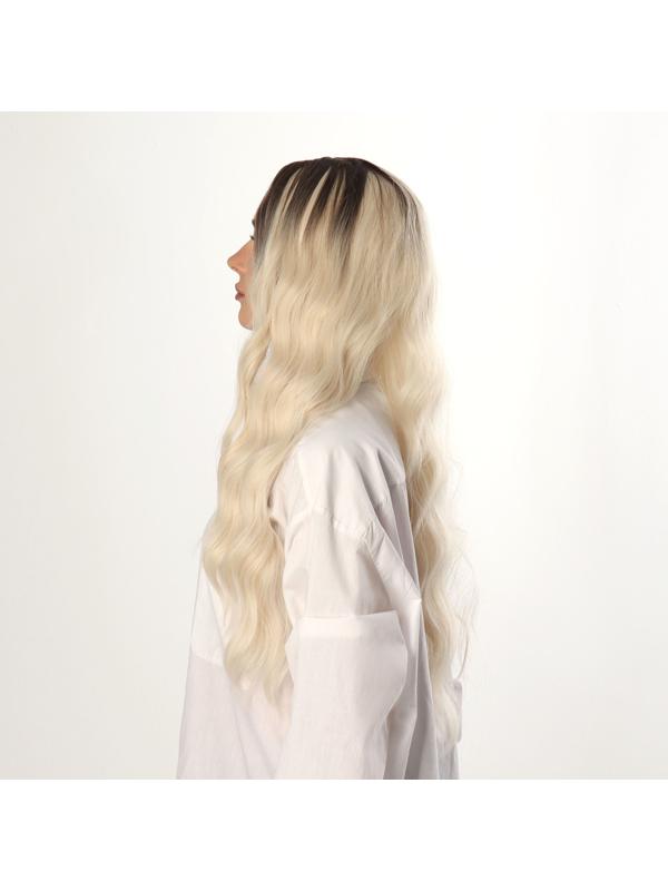 Парик искусственный, имитация кожи, 60 см, 160 гр, цвет русый/блонд(#SHT8/SHT60A)