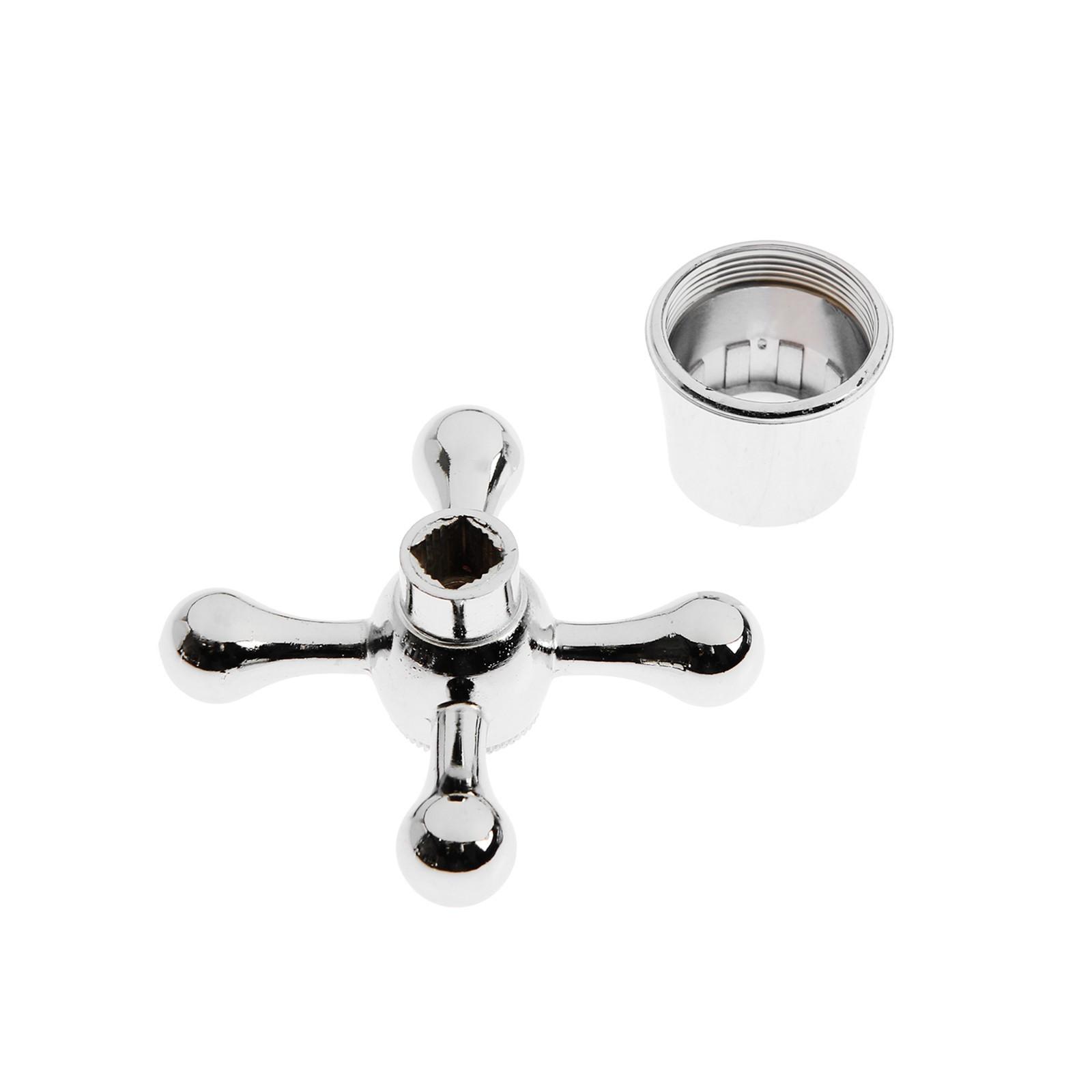 Ручка на смеситель ZEIN Z101, для кран-букс со штоком на 20 шлицов, цинк, цвет хром