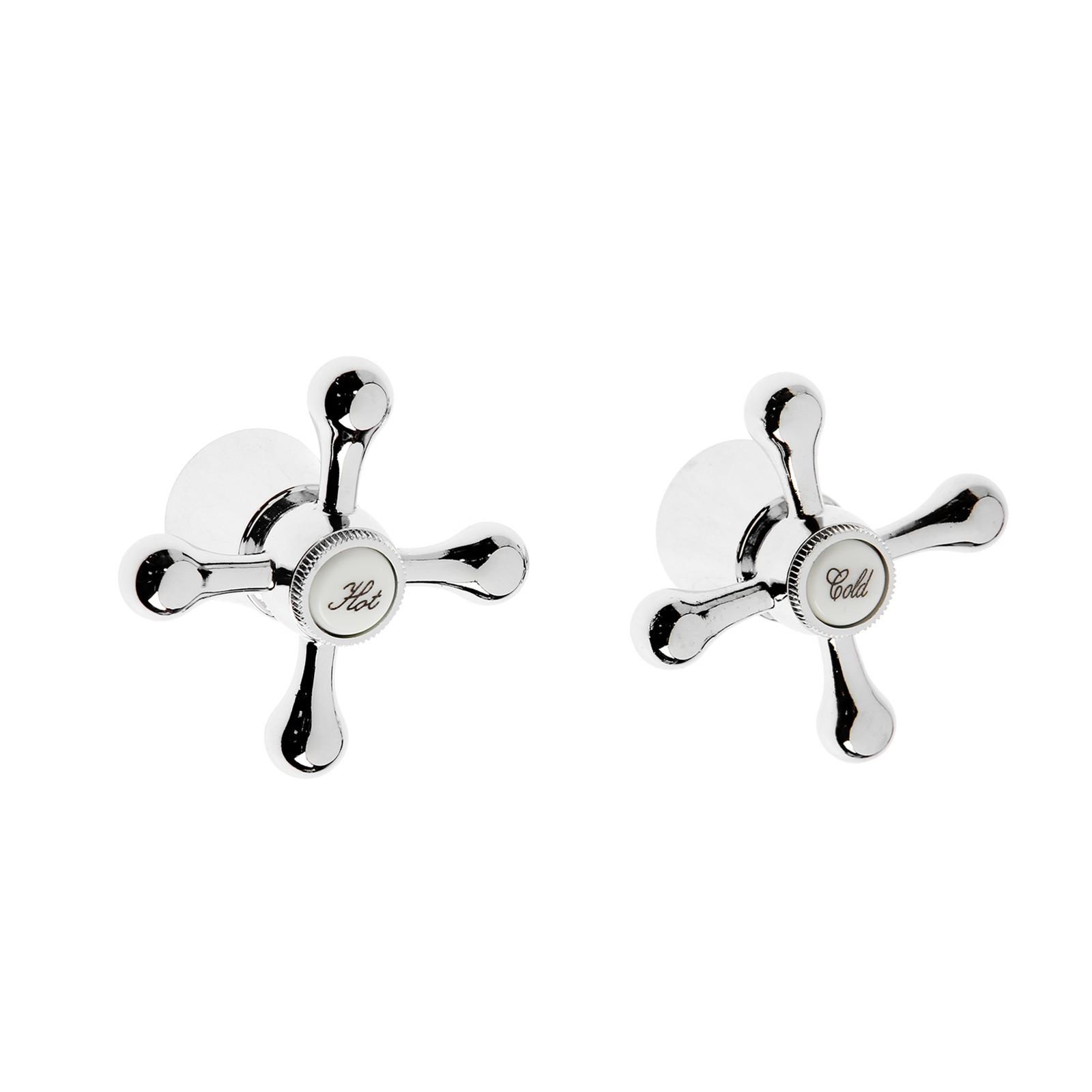 Ручка на смеситель ZEIN Z101, для кран-букс со штоком на 20 шлицов, цинк, цвет хром