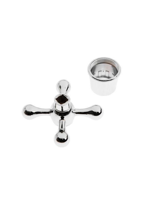 Ручка на смеситель ZEIN Z101, для кран-букс со штоком на 20 шлицов, цинк, цвет хром